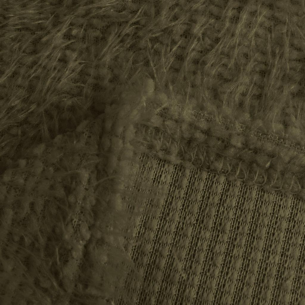 Fashion Women's Solid Color Round Neck Long Sleeve Loose Plush Dress Sweater Dress