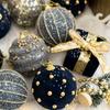 Snowflake Decoration Plastics Christmas Tree Balls Big Colorful Christmas Pendant Shatterproof Creative Ball Ornament Set Party