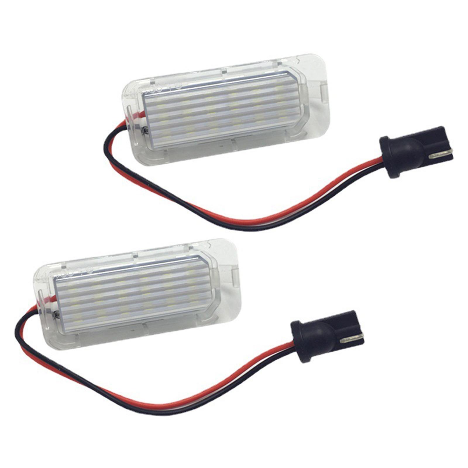 

1 Pair Xenon White Full LED License Plate Light Assembly for Focus 5D Mondeo Fiseta License Plate Lamp 6500K CAN-bus 12V