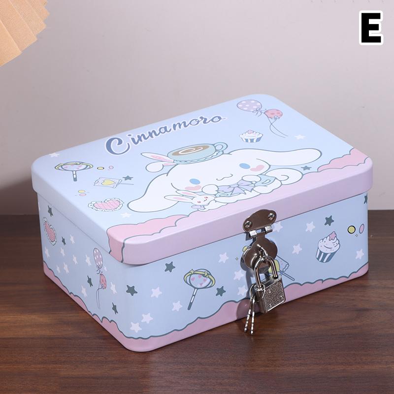 1Pc Lockable Storage Box Desktop Home Use Tinplate Can Money Box For Kids Waterproof Portable Secret Safe Box