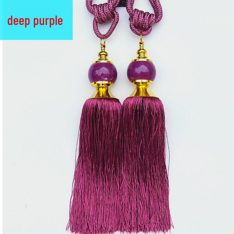 Jade Tassel Fringe Curtain Tie for Living and Bedroom Decor