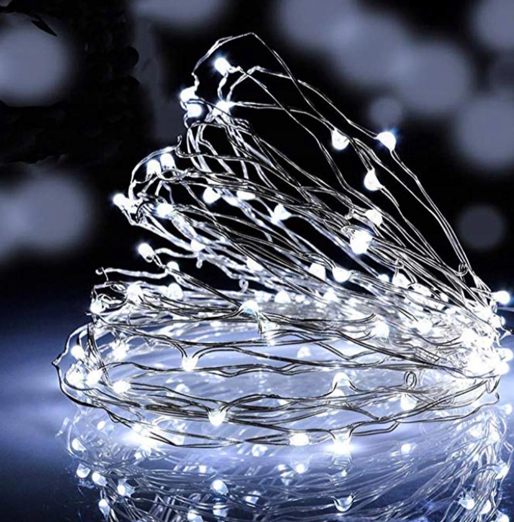 Wire Lights 50 Led Battery Operated, Cold, Christmas Tree Lights, Decoration