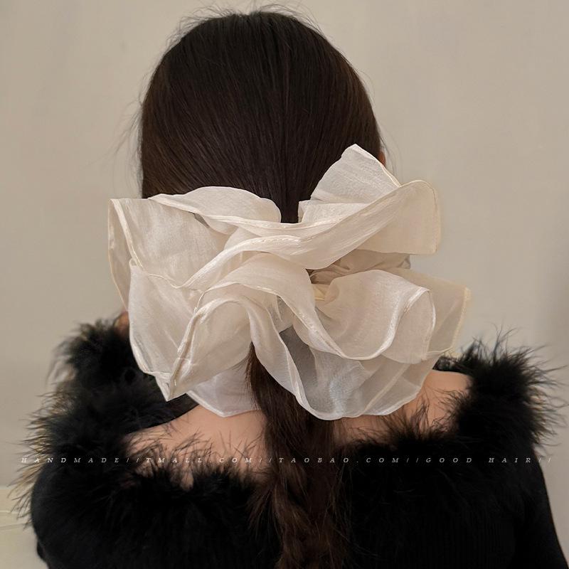 2024 Elegantes Extra Großes Spitzen-Scrunchie: Fortschrittliches Temperamentvolles Haarband für Frauen