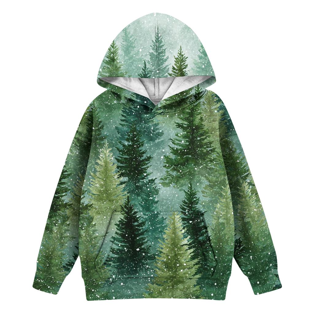 Girls' Hooded Tie-Dye Sweatshirt - Pullover Print Top