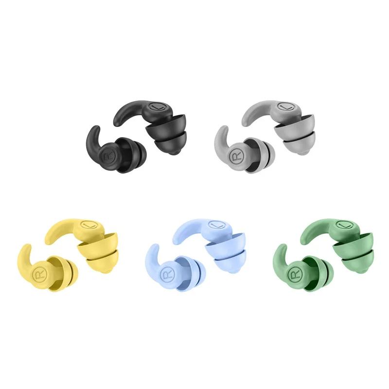 Cross-border new noise-cancelling earplugs silicone sound-proof anti-noise mute sleeping student dormitory industrial swimming waterproof earplugs Th