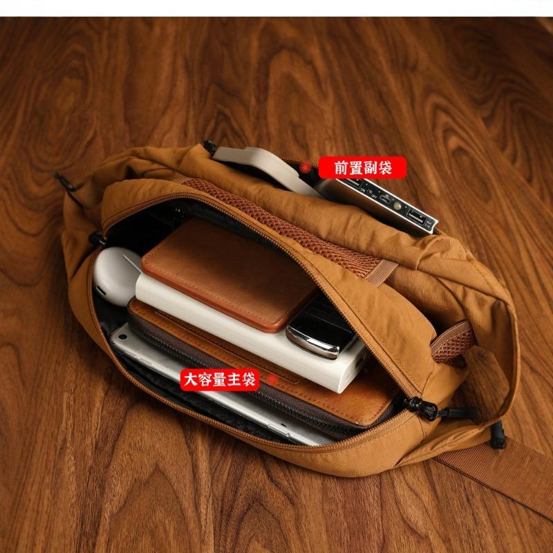 Men's Crossbody Bag Trend Breast Bag Lightweight Outfit Cycling Small Backpack Women's Simple Sports Fanny Bag Shoulder Bag Commuter