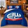Ensemble de literie à motif Bolton Wanderers 3 pièces Drap et taies d'oreiller Pour chambre à coucher intérieure