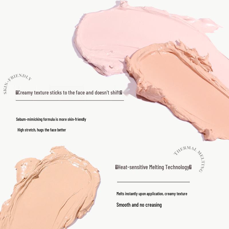 NOVO Silky Seamless Three-Color Concealer: Smooth Texture, Natural Blemish Coverage, Brightens & Enhances Complexion for Students.