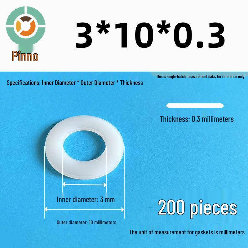 Thickened Nylon Plastic Flat Washer: Hard Plastic Gasket M2-M16