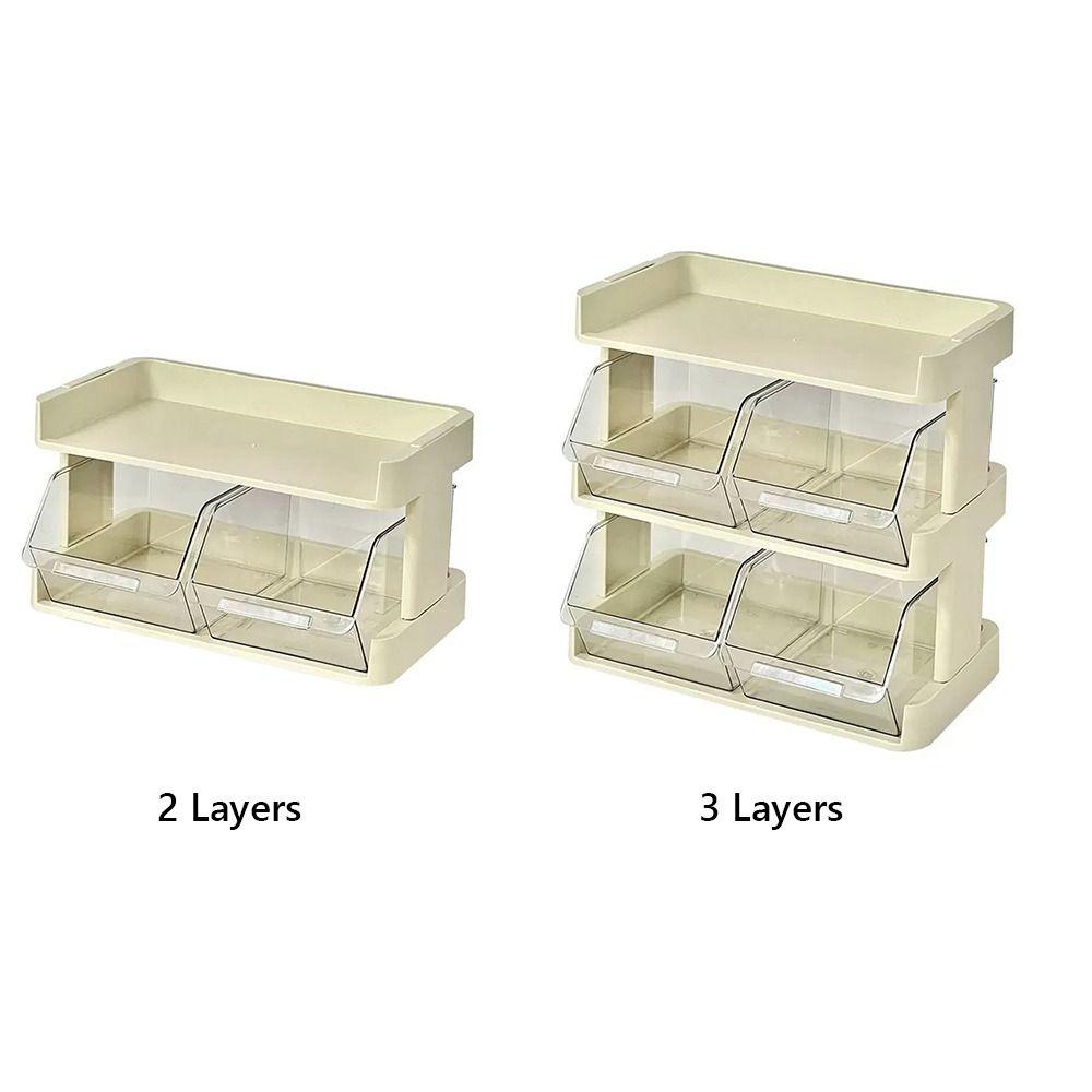 Space Saving Storage Drawer Rack Multi-layers Kitchen Organization Plate  Cosmetics
