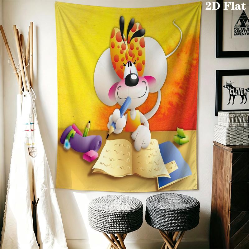 diddl Wall Tapestry Aesthetic Wall Hanging Printed Fabric Blanket Decorative Tapestries for Bedroom Living Room Home Decor
