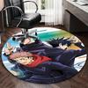 1pc Anime Cartoon Design Round Carpet for Office Chair Mat, NonSlip Rug Suitable for Home Decor, Living Room, Bedroom, Game Room