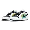 Air Jordan 1 Low SE GS Farbwechselnde Kinder-Sneaker Weiß Schwarz Metallic-Gold CV9844-109