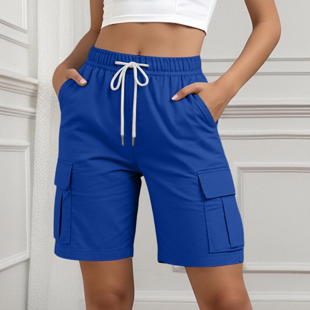 Women's Fashion Drawstring Casual Pocket Sports Shorts
