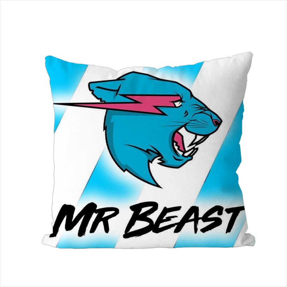 

Mr BBeast Pillow Case For Car Sofa Decorative Home Doublesided Print Plush Square Throw Pillow Cushion Cover 30x30cm