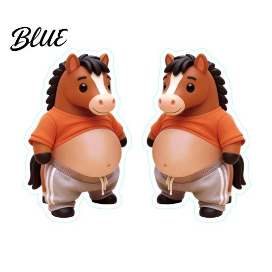 Silicone Bumper Protector 1 Pair 3D Elastic Belly Animal Sticker Anxiety Stress Relief Cartoon Safety Decal with Fat Tummy Pinch Anti-collision Dog