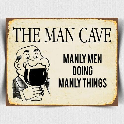 

METAL WALL SIGN PLAQUE VINTAGE RETRO STYLE THE MAN CAVE GARAGE SHED FUNNY GIFTAluminum 20x30cm（7.8x11.8inch）