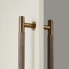 Dooroom Brass Knurled Door Handles Double Door Wood Door Shower Room Single Side Double Side Matt Gold Black Pulls