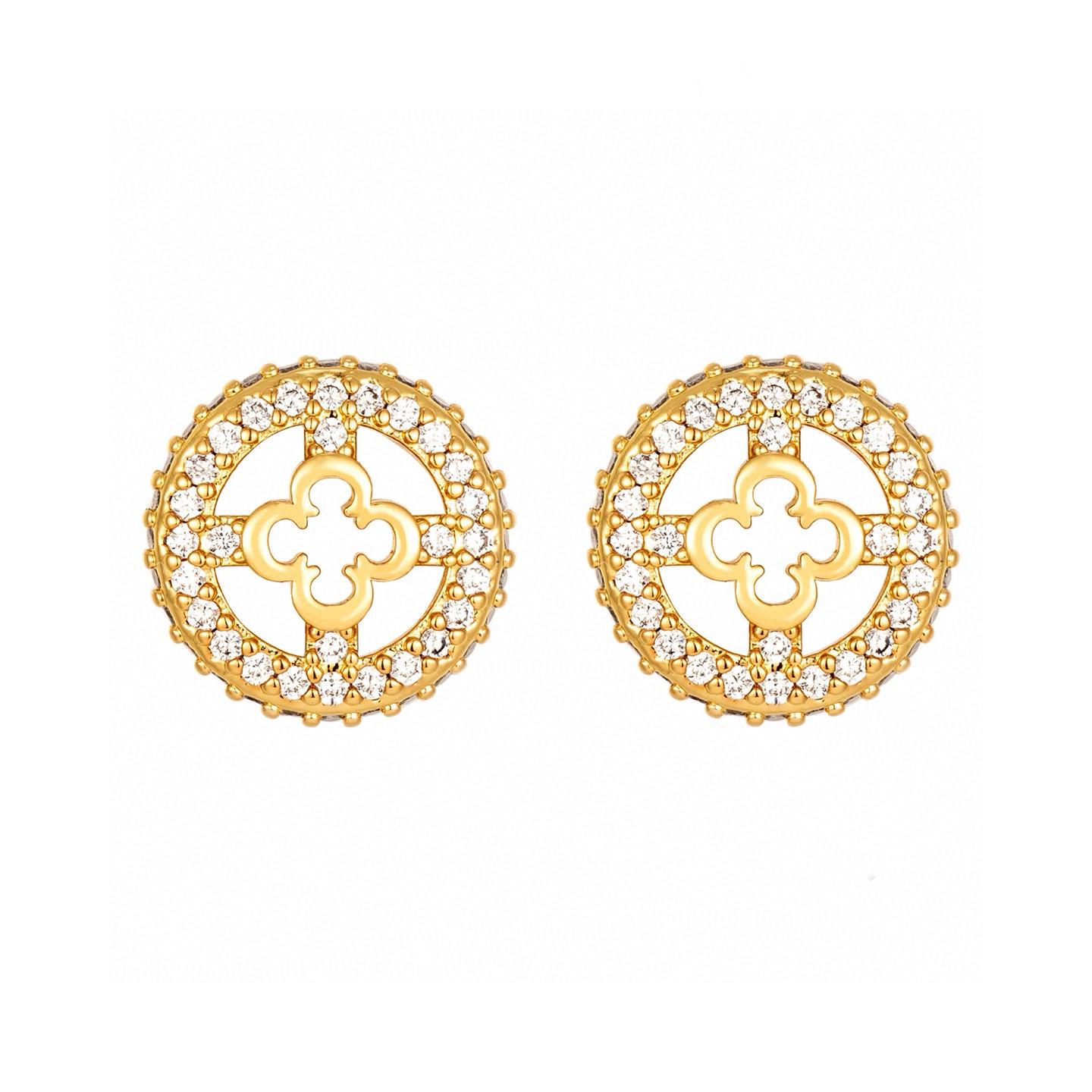 CHHC Women s Round Letter Design Earrings