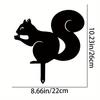 Rabbit/Squirrel Figurines Hollow Dust Proof Wrought Iron Realistic Rabbits Art Sculpture for Garden Party Decor Metal Home Yard