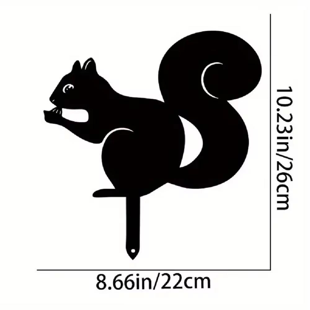 Rabbit/Squirrel Figurines Hollow Dust Proof Wrought Iron Realistic Rabbits Art Sculpture for Garden Party Decor Metal Home Yard