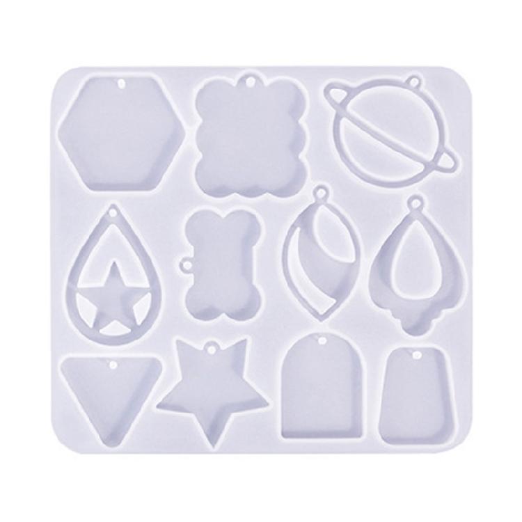 Geometric Earring Mold DIY Necklace Pendant Flower Crystal Epoxy Resin Molds