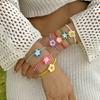 Bohemian Colorful Flower Bracelet for Women Handmade Rice Beads Polymer Clay Flower Bracelets Girl Beach Party Daily Jewelry