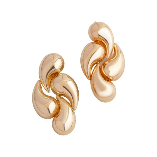 

1 пара женских сережек-гвоздиков в форме капли воды, геометрические, преувеличенные, гладкие, легкие, из сплава, повседневные, для поездок на работу, женские украшения для ушей золотистый