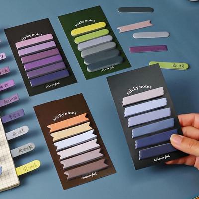 120Pcs Creative Gradient Color Sticky Notes Set Large Capacity Tearable Color N Times Stickers DIY Handbook Decorative Memo Pad