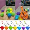 Colorful Hairball Skill Learning Toy Pompoms Tweezers Toy Kids Early Education