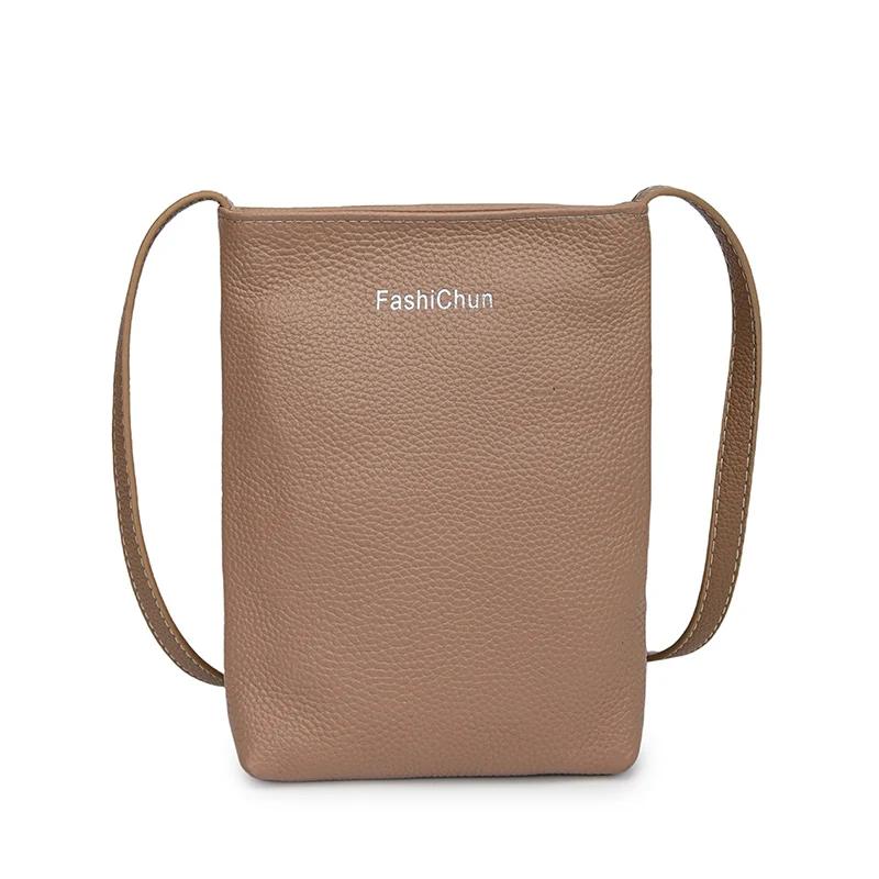 

Luxury Genuine Leather Small Phone Bag And Purse 100% Cowhide Fashion Women Crossbody Shoulder Sac For Ladies Female Handbag 16cm 4cm 21cm