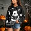 Kids Halloween Print Hoodie Pullover Sweatshirt for Boys Girls Casual Wear
