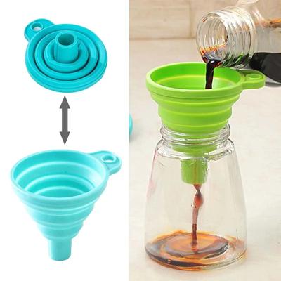 Faltbarer Trichter, Silikon, zusammenklappbarer Trichter, tragbare Trichter für Kraftstofftrichter, zusammenklappbare Bier-/Öltrichter, Küchengeräte