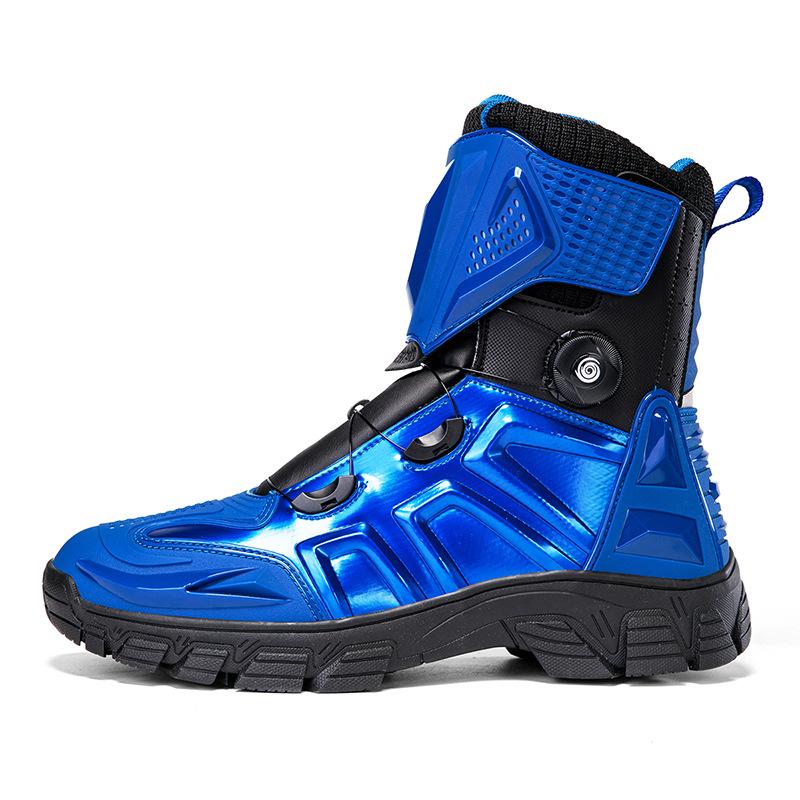 

Motorcycle Boots Riding Shoes Men s Women s Riders Four Season Waterproof Rally Racing Travel Equipment 44 синий