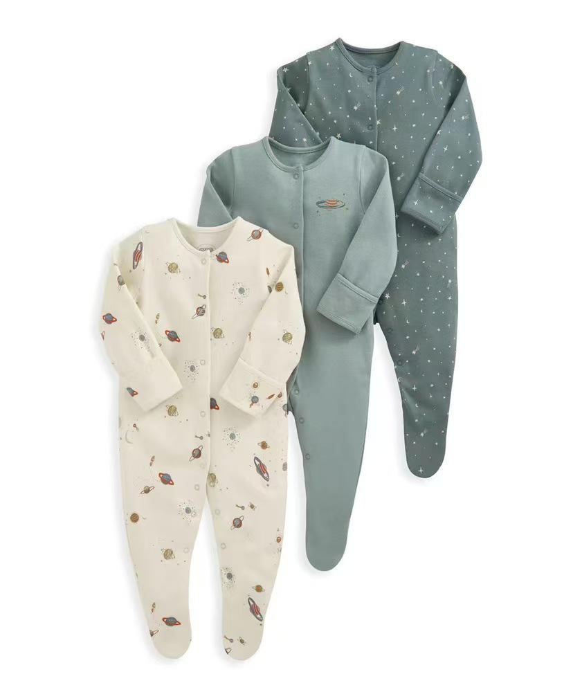 Spring & Autumn Baby Jumpsuit: Foot-Covering, Cotton Romper Pajamas for Newborn Boys & Girls