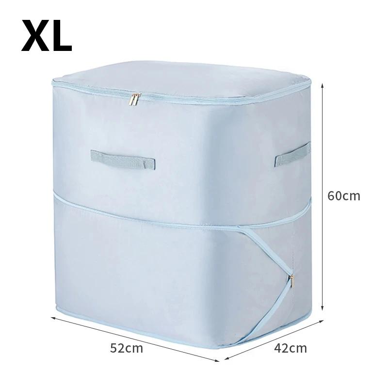 Heavy-Duty Self-Compressing Storage Bag - Portable Organizer for Clothes, Blankets & Quilts, Ideal for Closet Organization