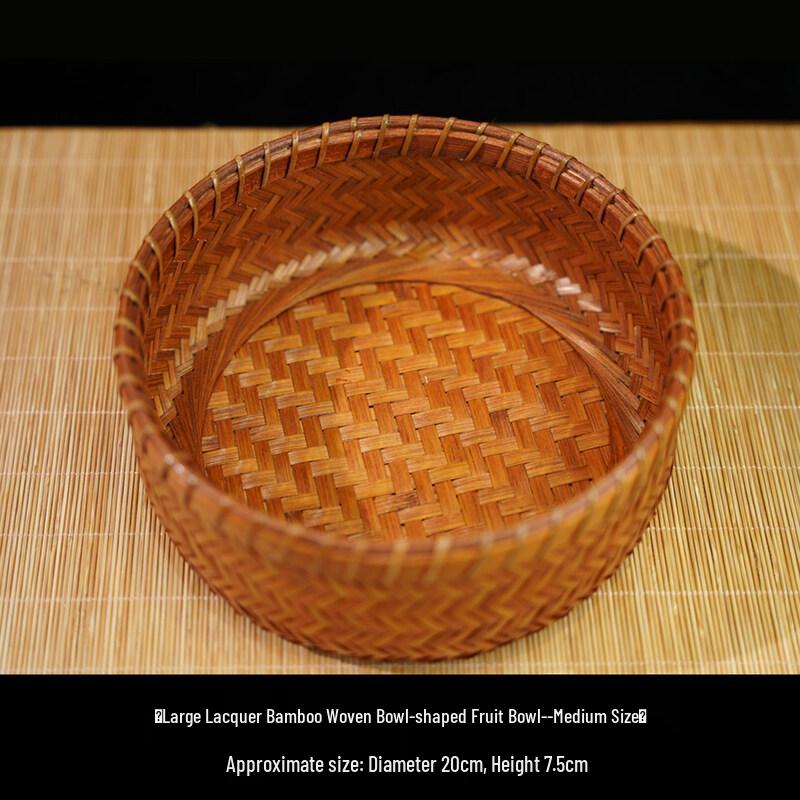 Yuzhuxun Handmade Lacquer Bamboo Fruit Bowl