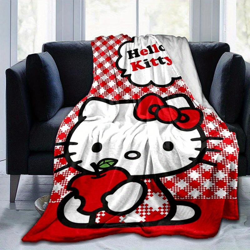 

1pc. Hello Kitty Red Checkered Outdoor Blanket - Perfect for Home Decor, Office Use, Gifts, and Al 100x150cm