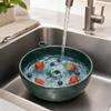 Large Capacity Ceramic Berry Washer Automatic Vortex Self-Rotating Fruit Cleaner  Serving Dish