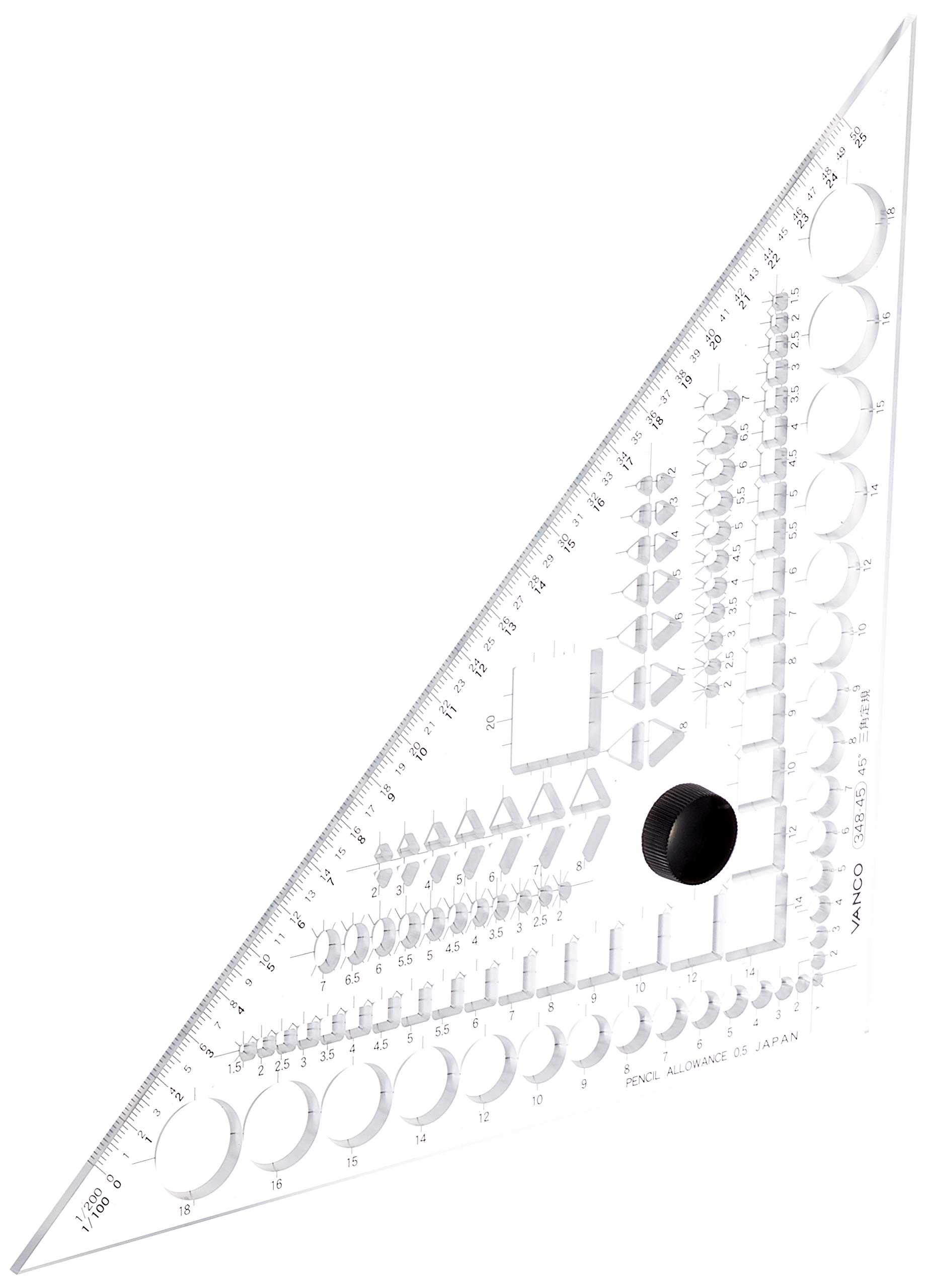 

Banco Triangle Ruler Template Plus 45°