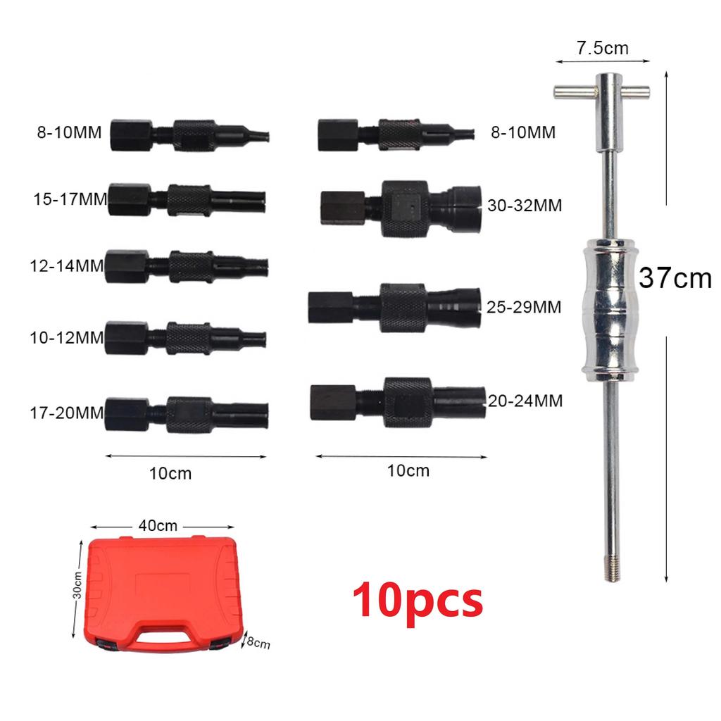 Bearing Extractor Removal Tool Kit 9/10PCS Slide Hammer Pilot Internal Bearing Puller Blind Hole Kit