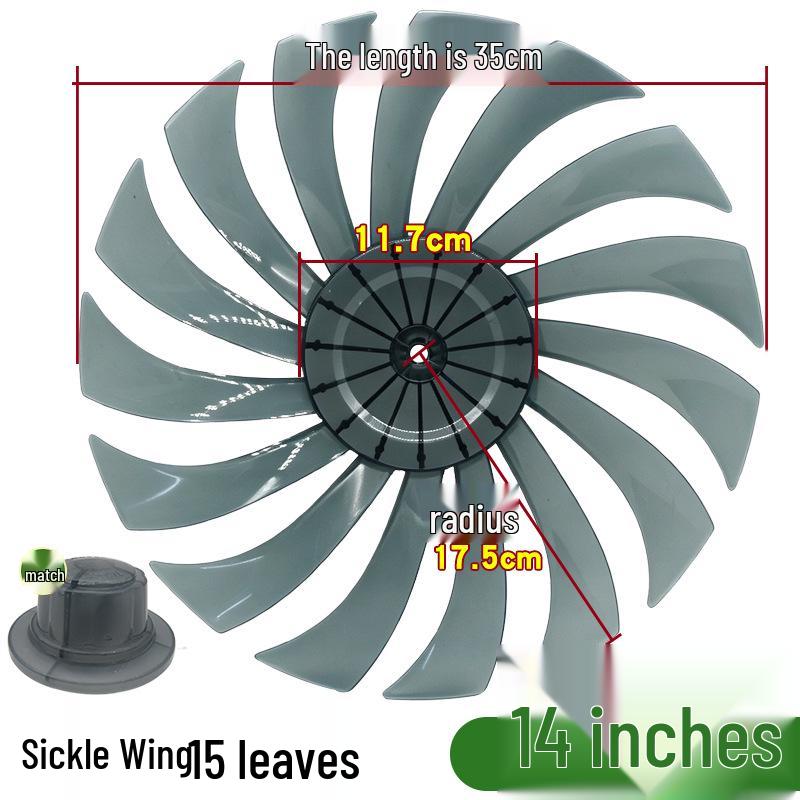 Accessori Ventola Universale Silenziosa a 5 Pale: 12/14/16 Pollici per Ventilatori da Scrivania, da Pavimento e da Parete (400 millimetri)