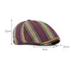 Retro Beret Women's Spring Autumn Thin Striped Forward Hat Men Sunshade Sun-Proof Painter Hat