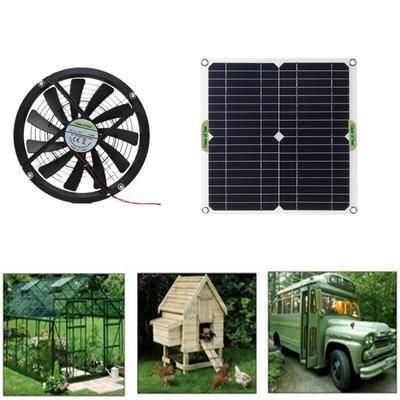 Kell 100W Monocrystalline Silicon Solar Panel Air Extractor 10 Inch Ventilator Solar Panel Power Fan