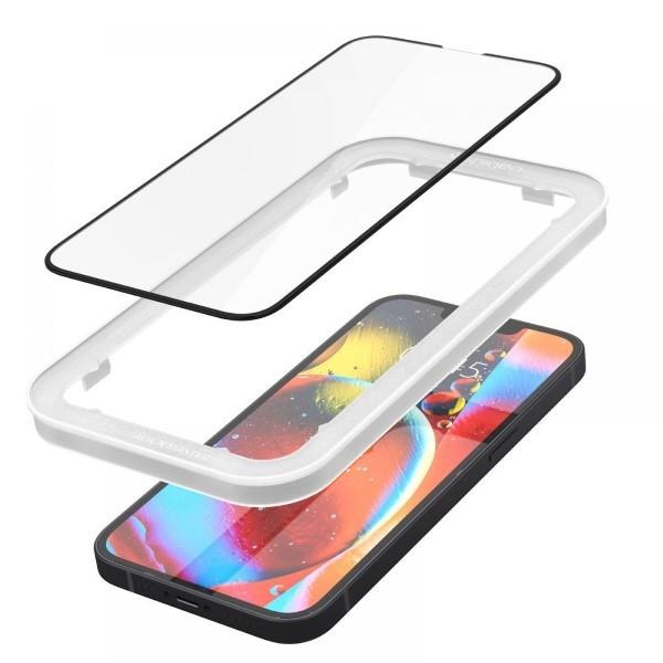 Szkło hartowane do iPhone 14 Spigen Czarna ramka