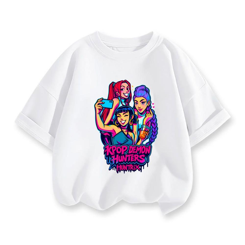 Fashion Movie Kids T-shirt KPop Demon Hunters Funny Gift for Fans Tshirt K-Pop Demon Hunters Clothes Cool Girls Tee Summer Top