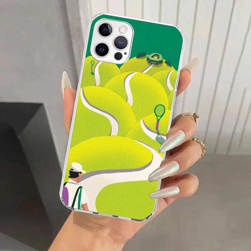 Tennis Sport Phone Case for Iphone 17 Air 16 15 Plus 14 13 Mini 12 11 Pro Max 16E 7 8 SE 2020 Soft Funda Print Shell 17 Air 16 1