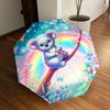 1pc Koala with Rainbow Flowers Umbrella with Plastic Handle,Suitable for All Seasons Home Travel Outdoor UmbrellaDD765