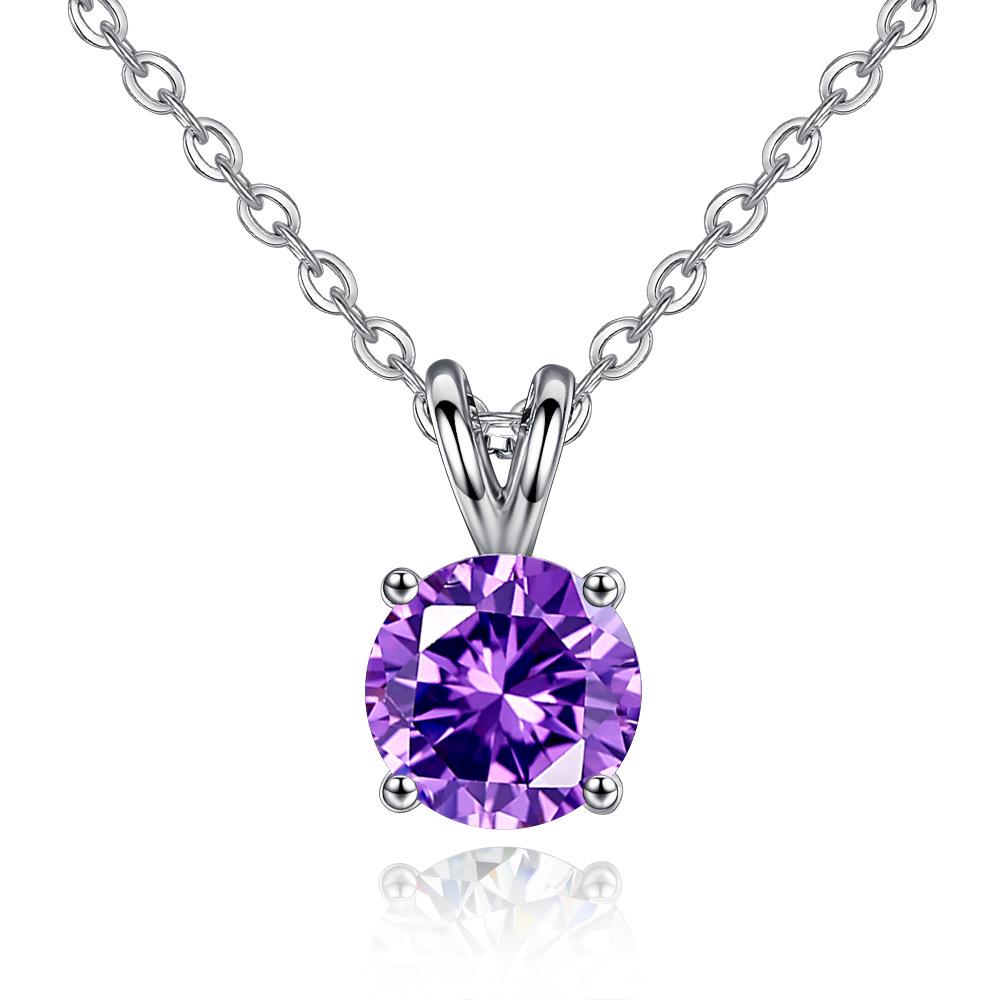 Cross-border Zircon Pendant Necklace - Women's Stylish Clavicle Chain with a Unique, Simple Design