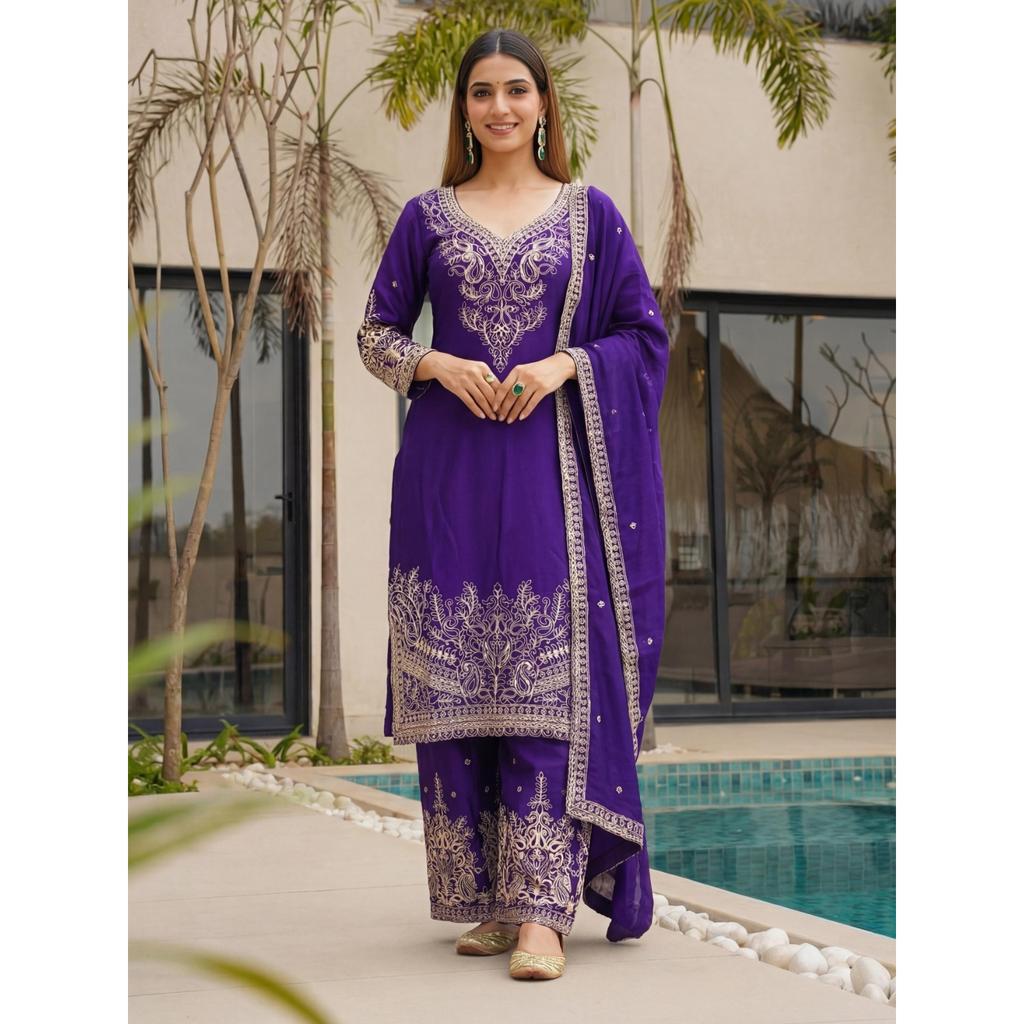 Pakisatni Salwar Kameez Designer Wedding Party Wear Ethnic Palazzzo Suit Dress